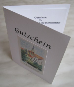 Dies ist ein Stocherkahnfahrtgeschenkgutschein